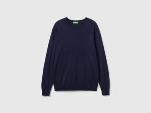 Maglia girocollo in misto cotone leggero