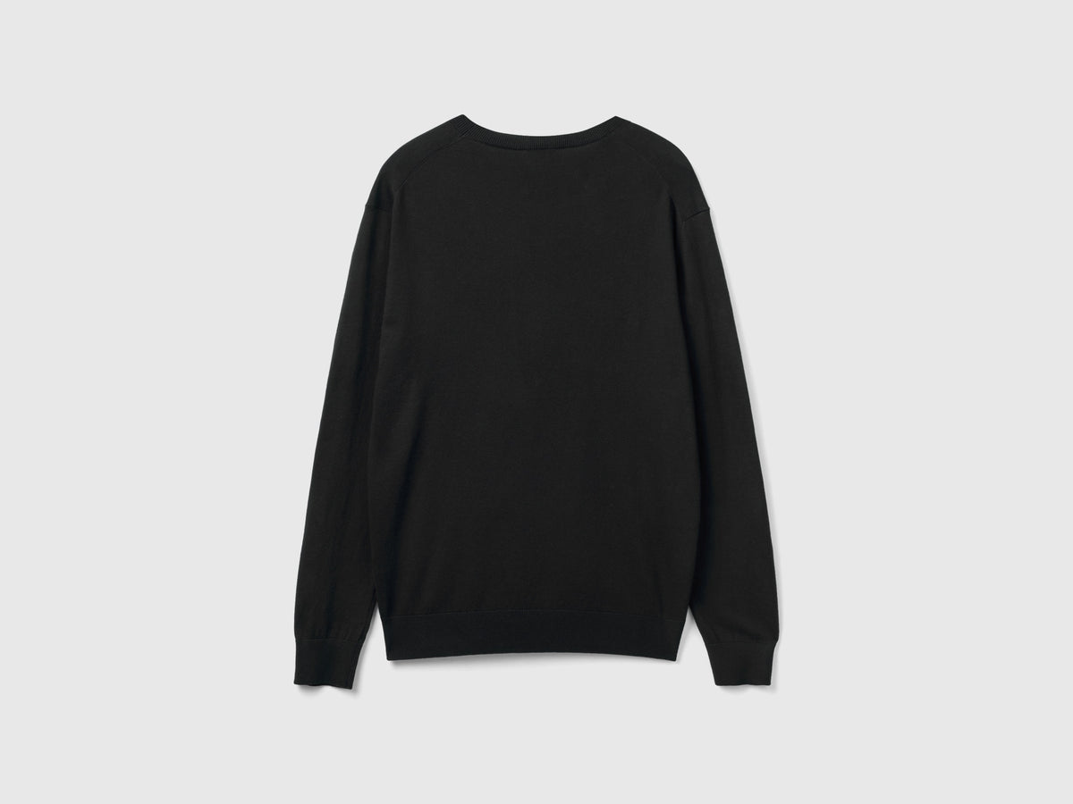 Maglia girocollo in misto cotone leggero