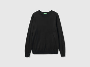 Maglia girocollo in misto cotone leggero