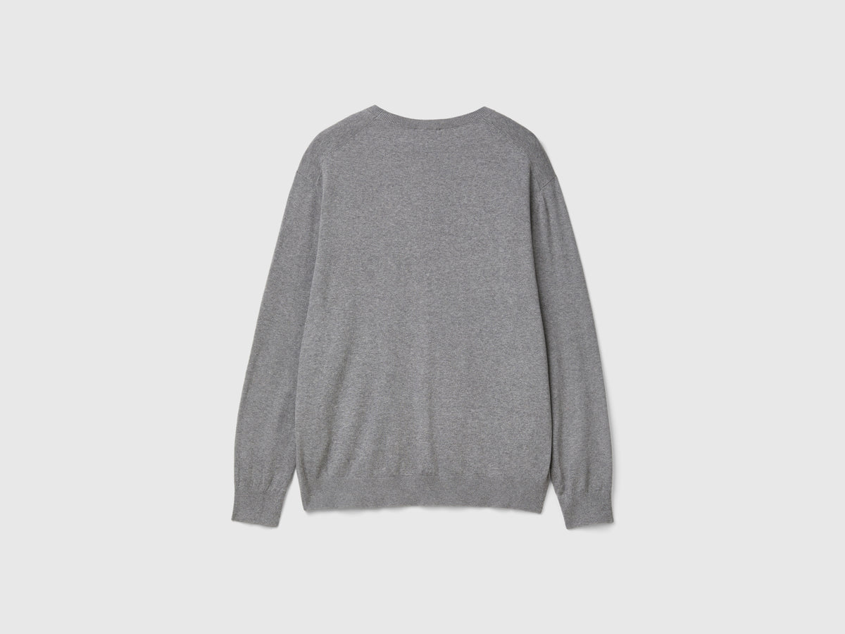 Maglia girocollo in misto cotone leggero