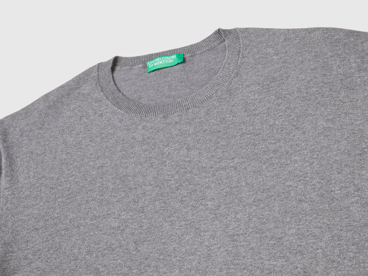 Maglia girocollo in misto cotone leggero