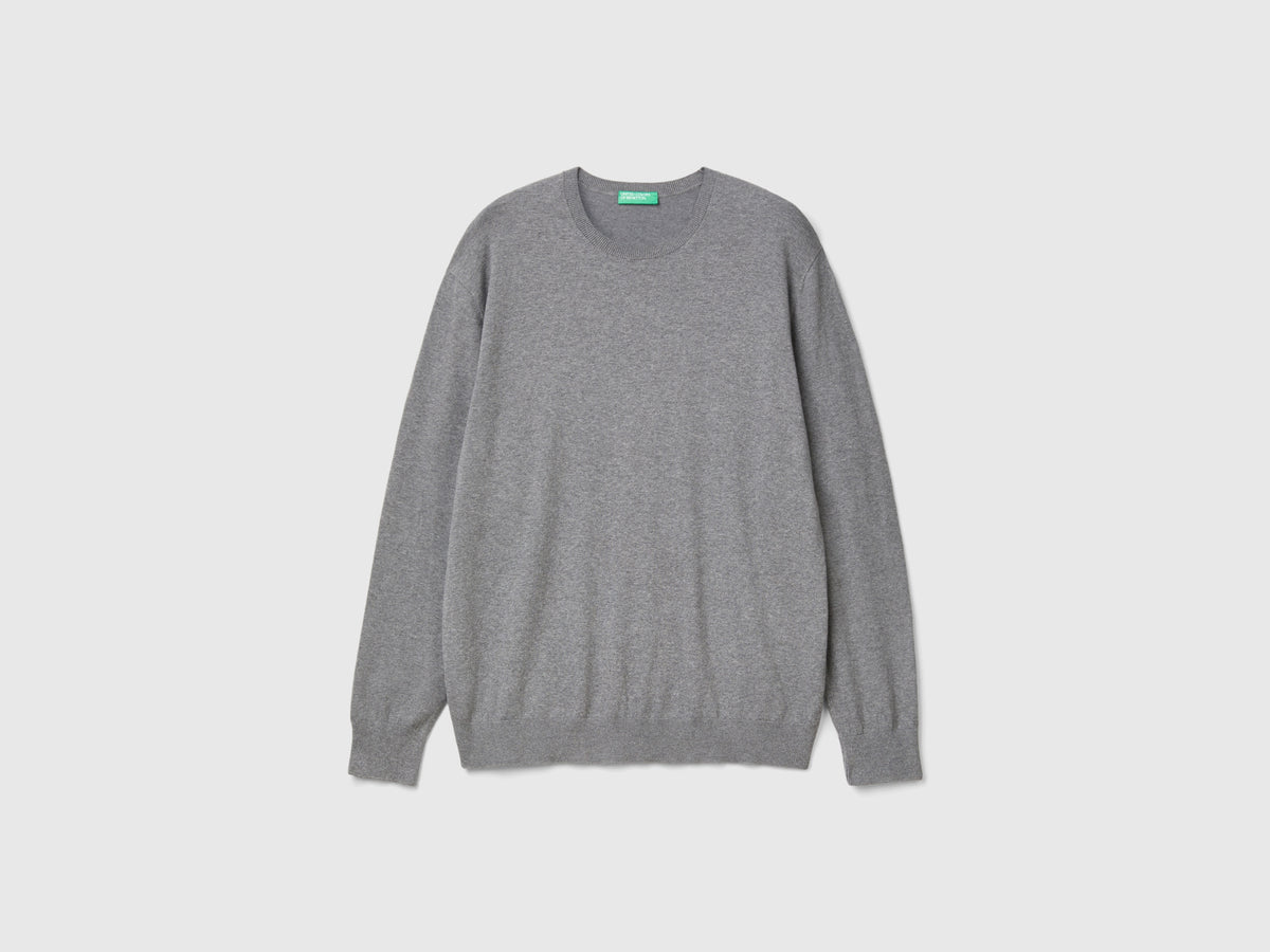 Maglia girocollo in misto cotone leggero
