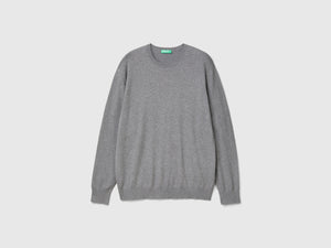 Maglia girocollo in misto cotone leggero