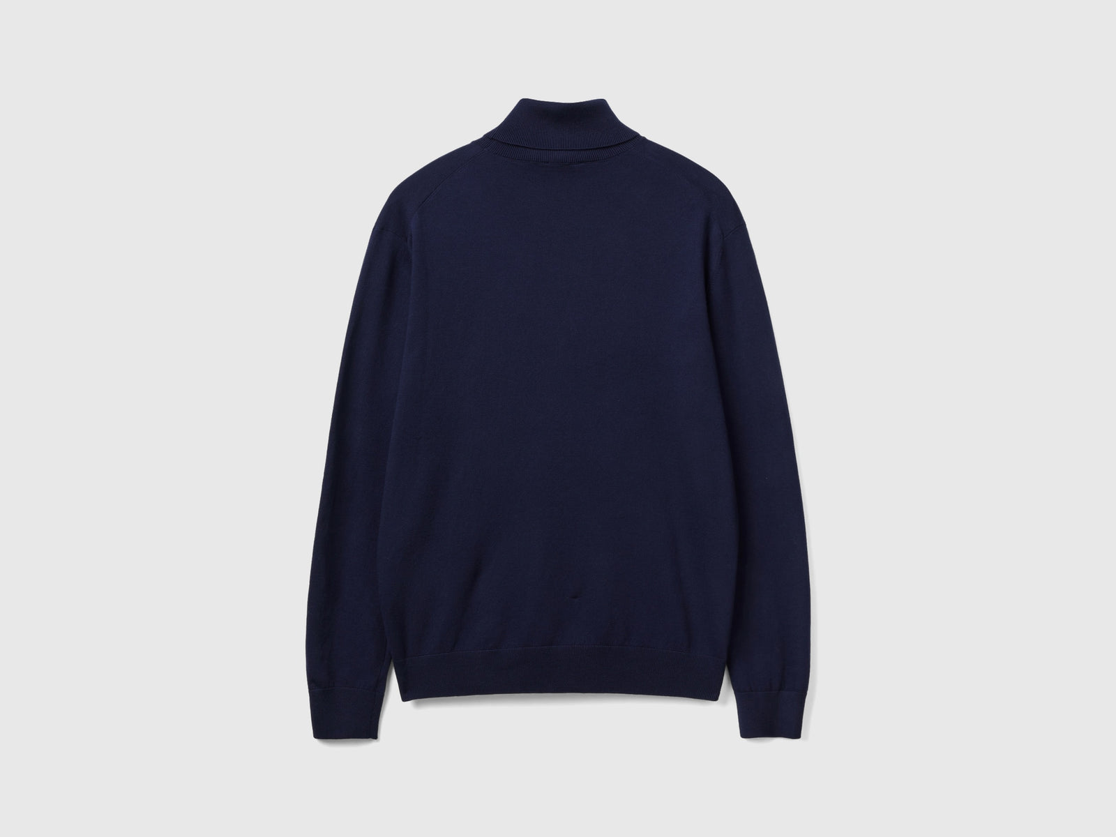 Dolcevita in misto cotone leggero da uomo blu scuro 2 | Benetton Outlet