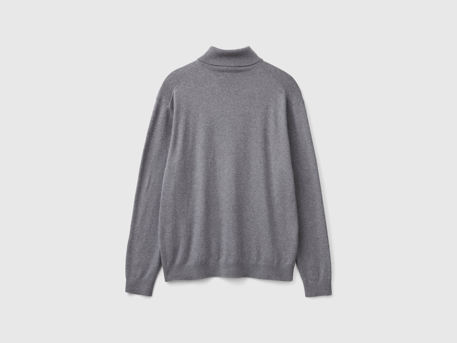 Dolcevita in misto cotone leggero da uomo grigio scuro 2 | Benetton Outlet
