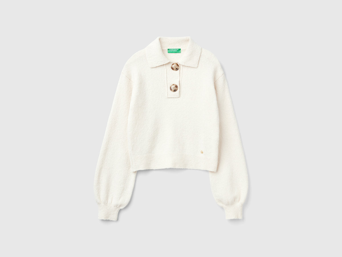 Polo in maglia cropped