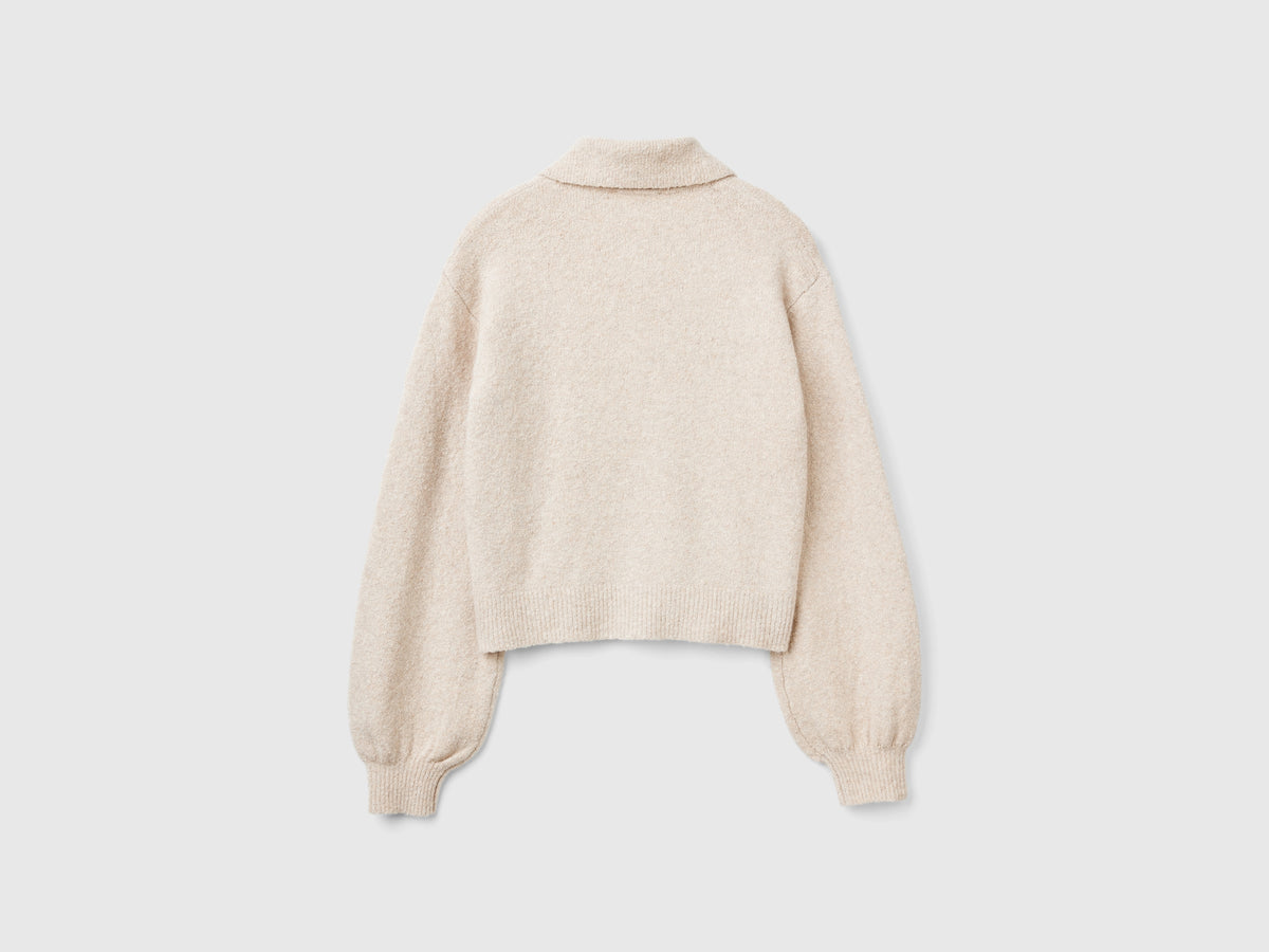 Polo in maglia cropped