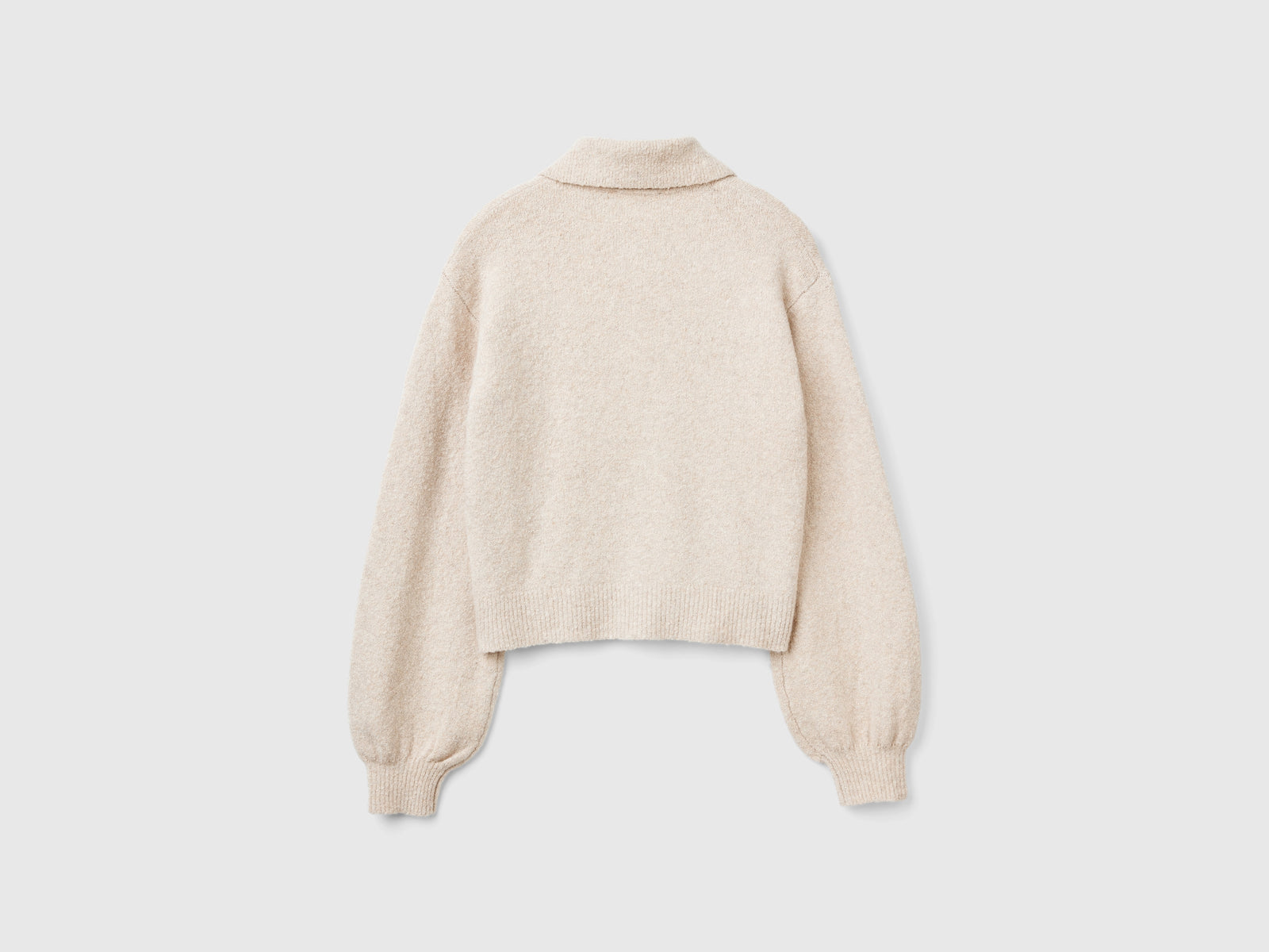 Polo in maglia cropped da donna beige 2 | Benetton Outlet