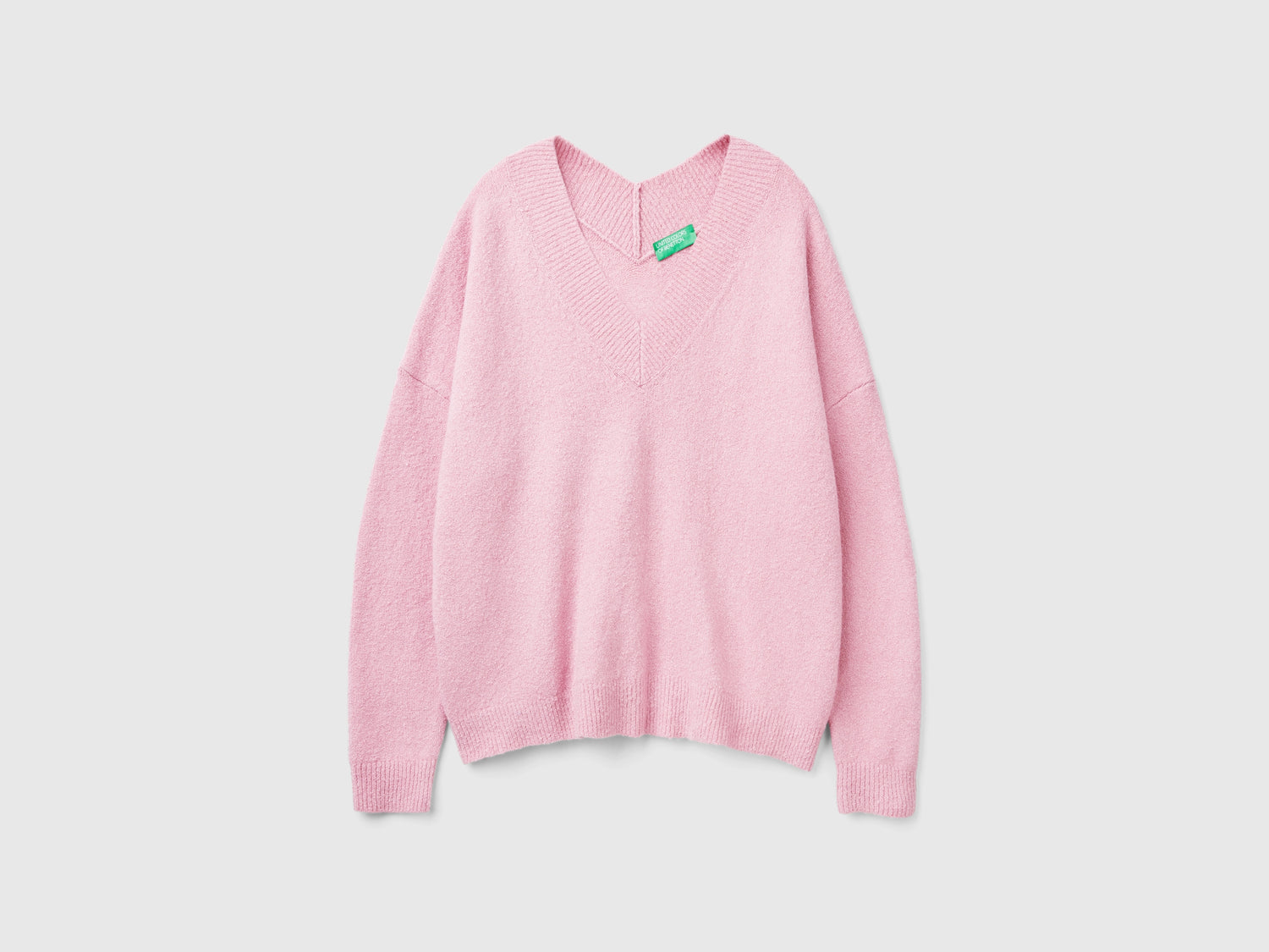 Maglia con scollo a V da donna lilla | Benetton Outlet