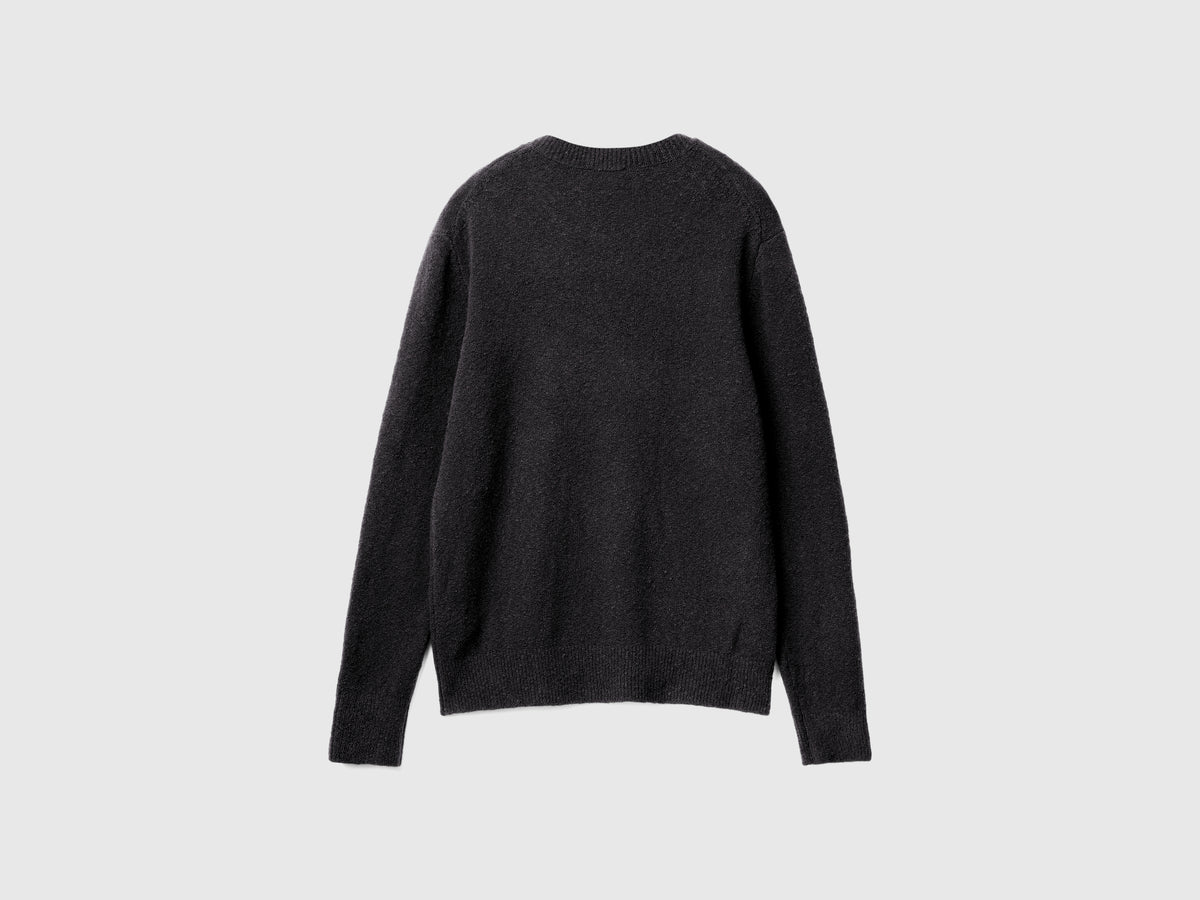 Maglia bouclé girocollo