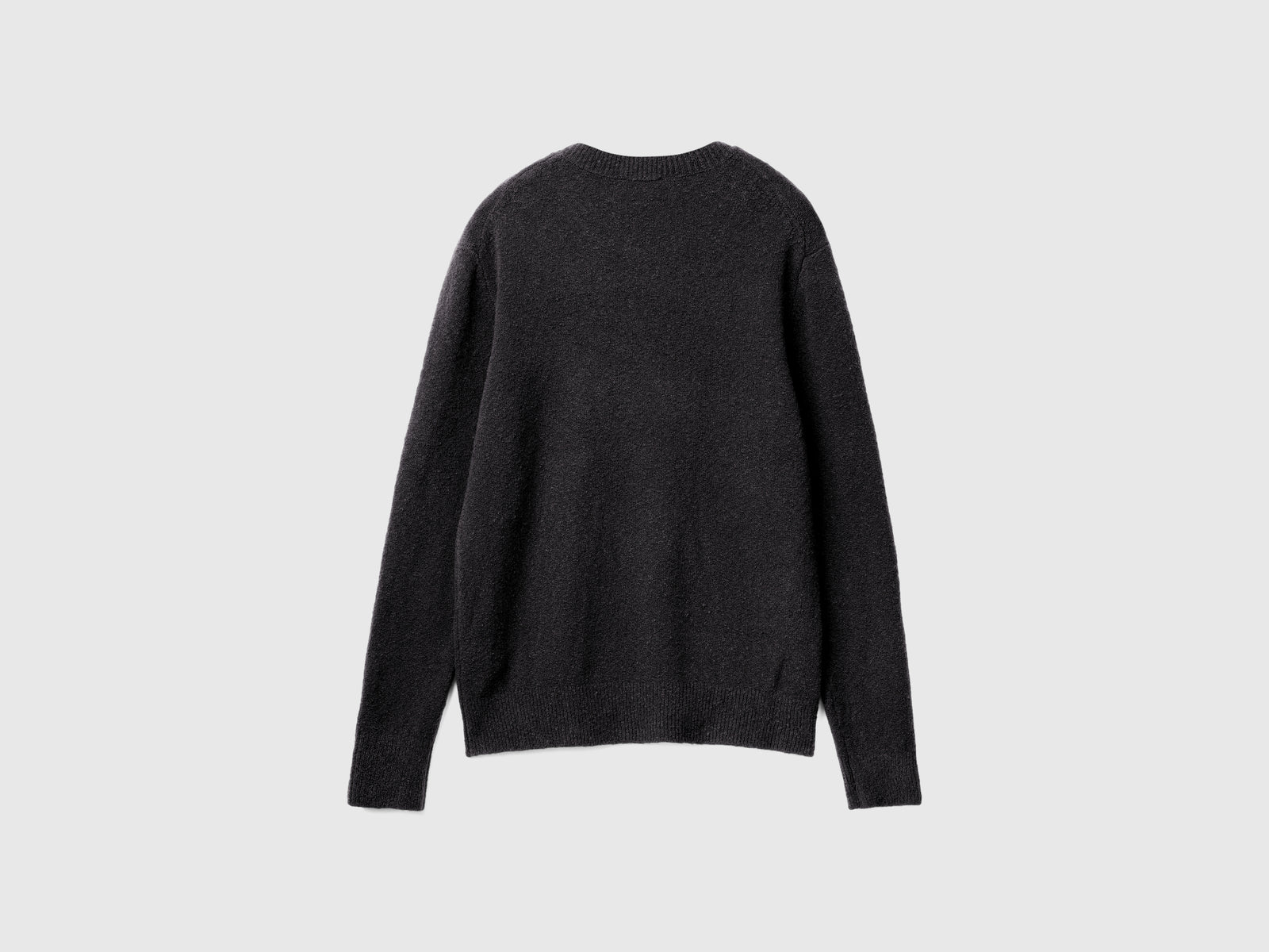 Maglia bouclé girocollo da uomo grigio scuro 2 | Benetton Outlet