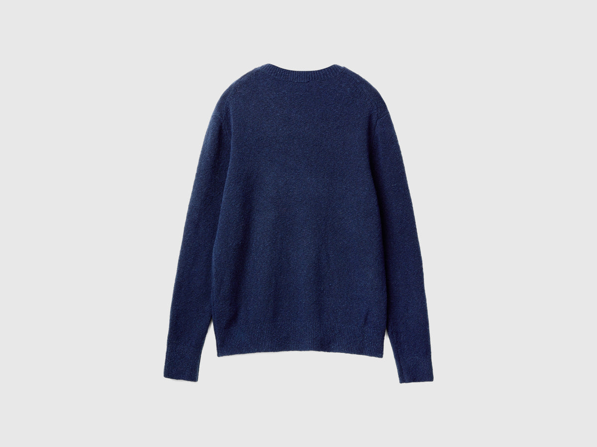 Maglia bouclé girocollo