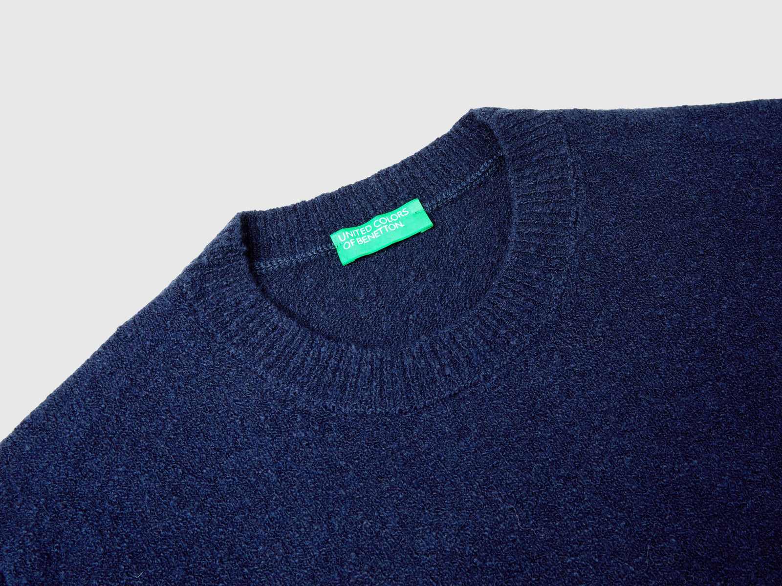 Maglia bouclé girocollo da uomo blu scuro 3 | Benetton Outlet