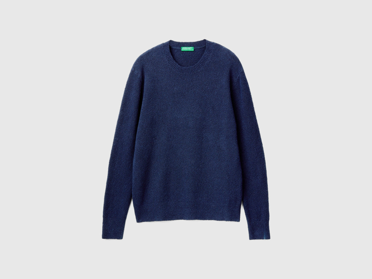 Maglia bouclé girocollo