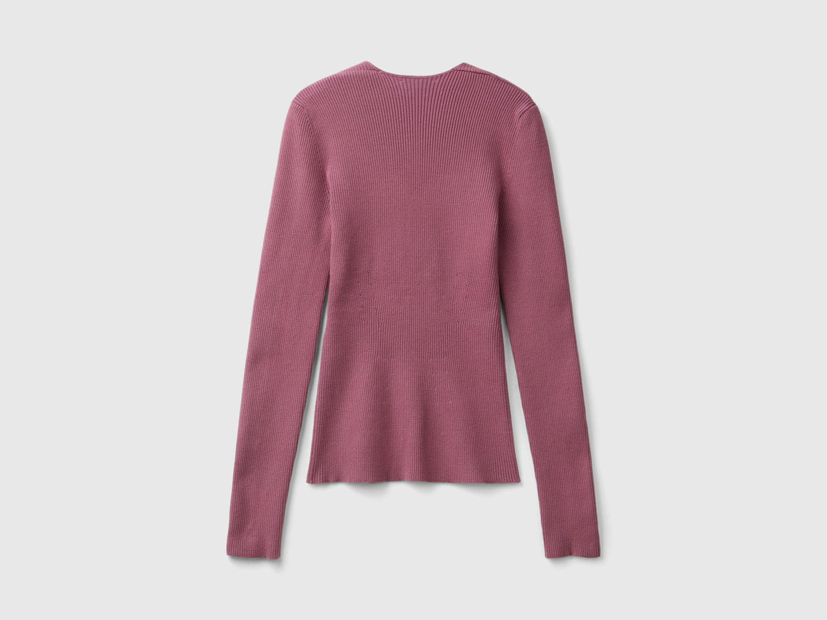 Sweetheart neckline sweater