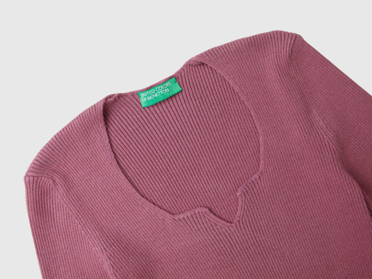 Sweetheart neckline sweater