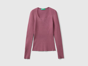 Sweetheart neckline sweater
