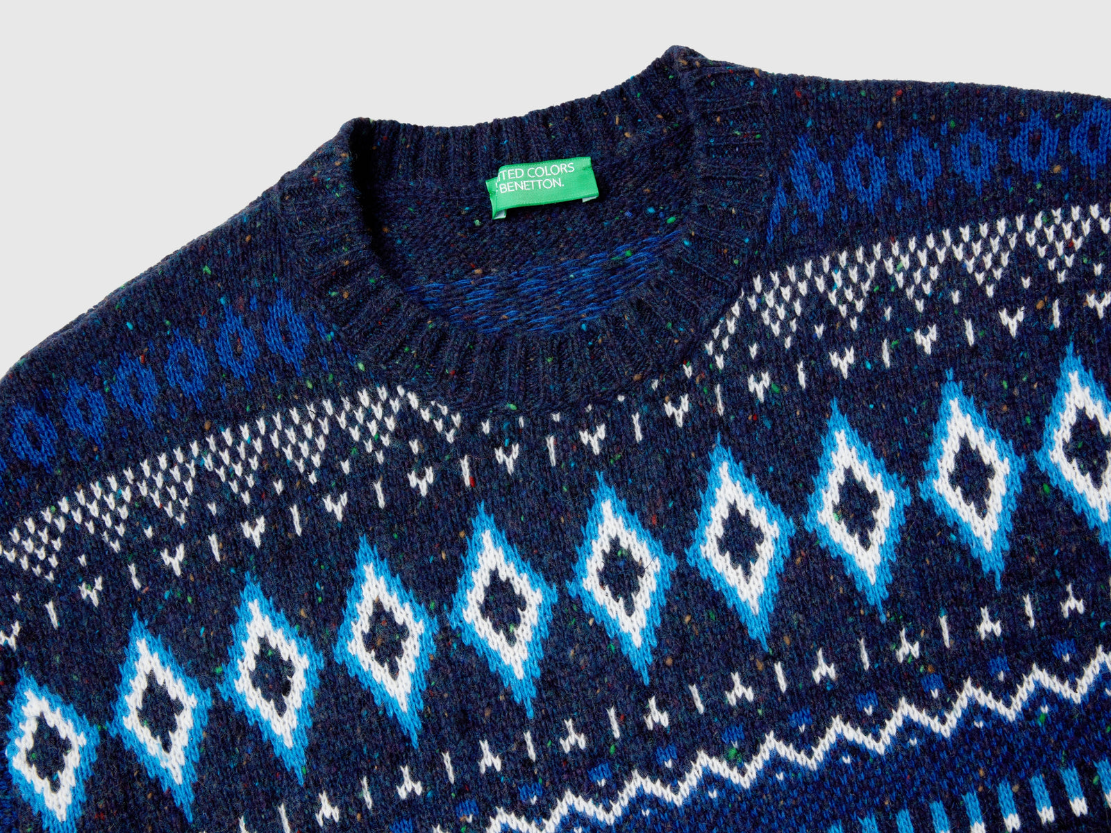 Maglione jacquard da uomo blu scuro 3 | Benetton Outlet