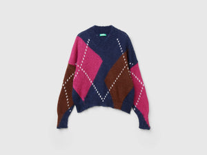 Boxy fit mohair blend sweater