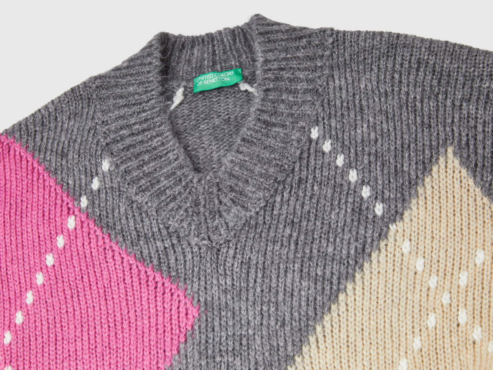 Maglia boxy fit in misto mohair da donna multi-color 3 | Benetton Outlet