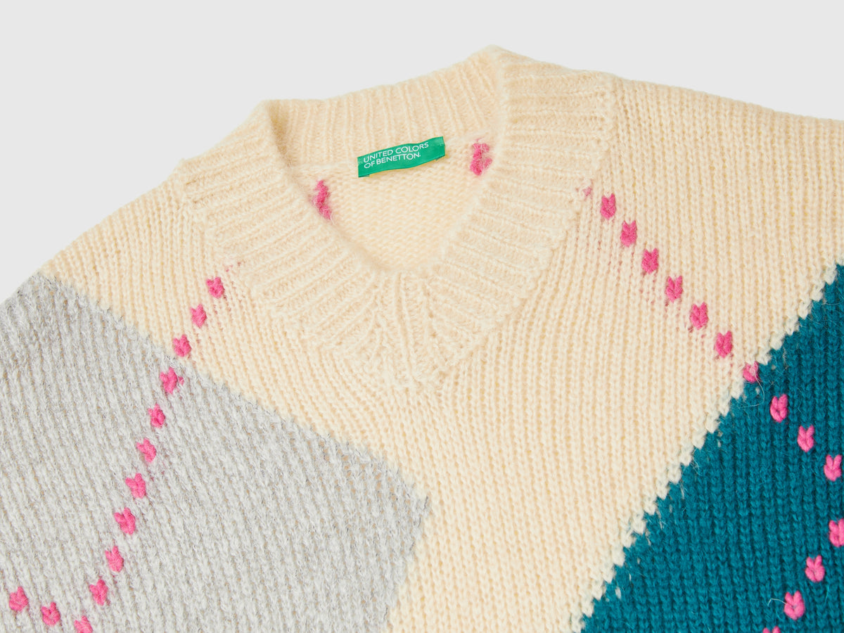 Boxy fit mohair blend sweater