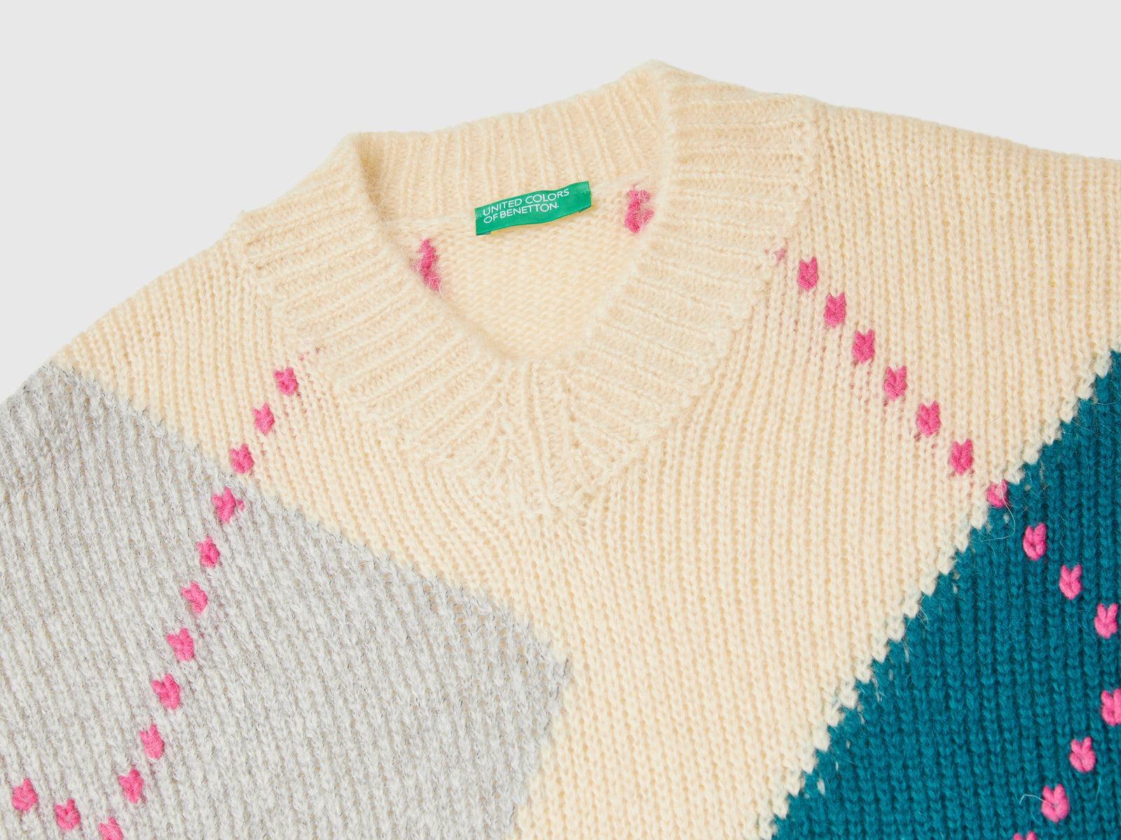Boxy fit mohair blend sweater da donna multi-color 3 | Benetton Outlet