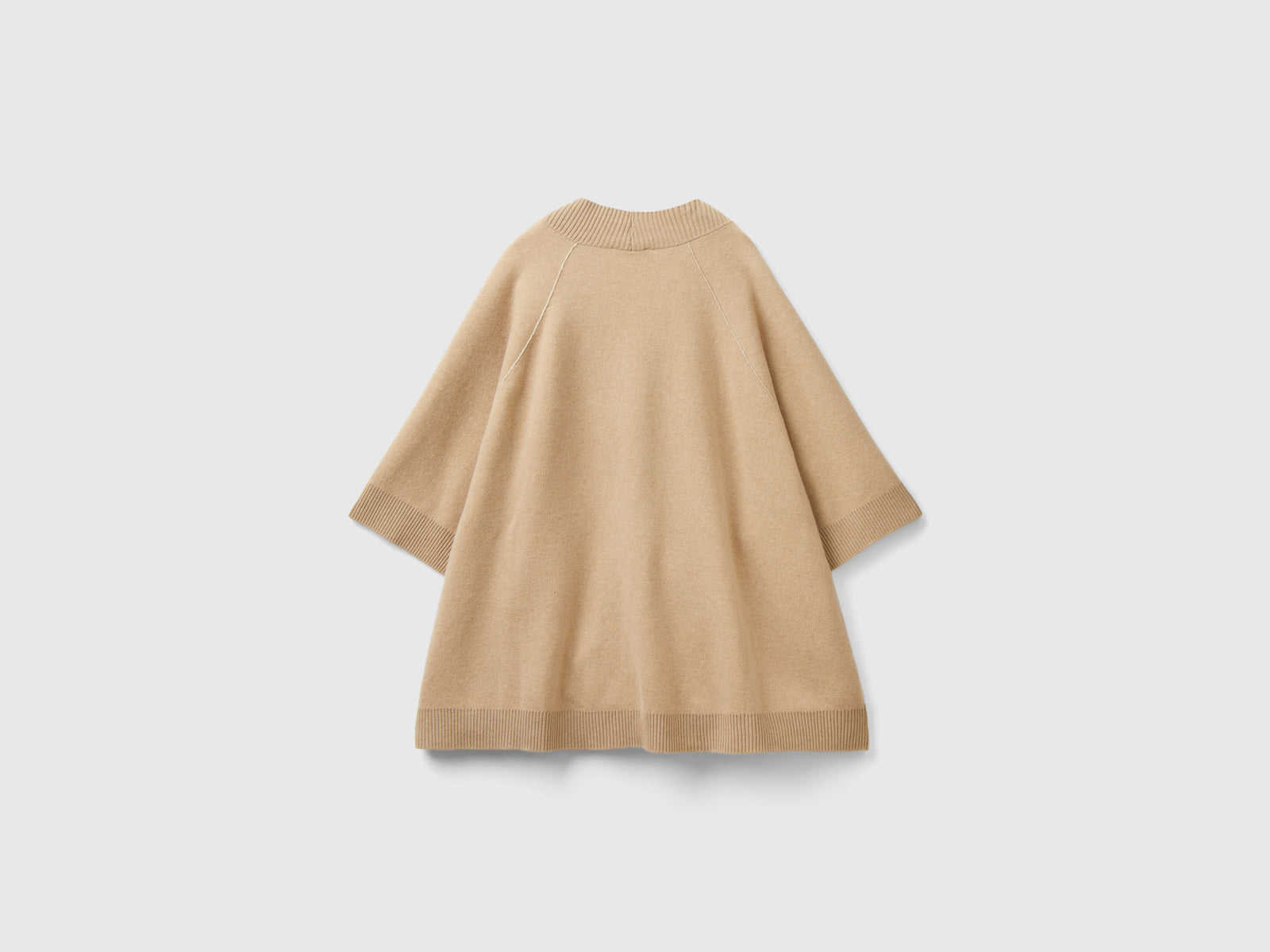 Mantella aperta in maglia da donna beige 2 | Benetton Outlet