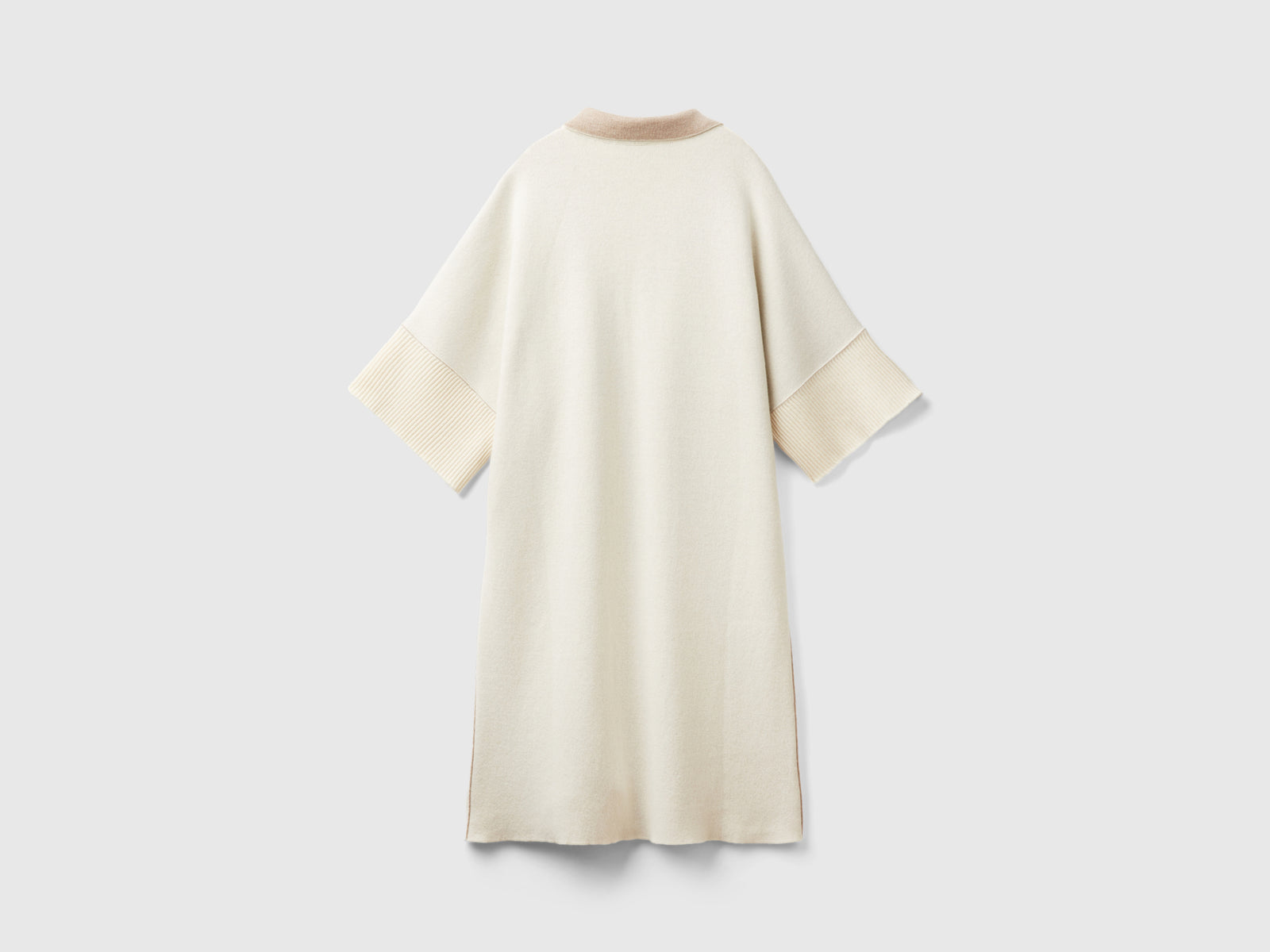 Cappotto aperto reversibile da donna bianco panna 2 | Benetton Outlet