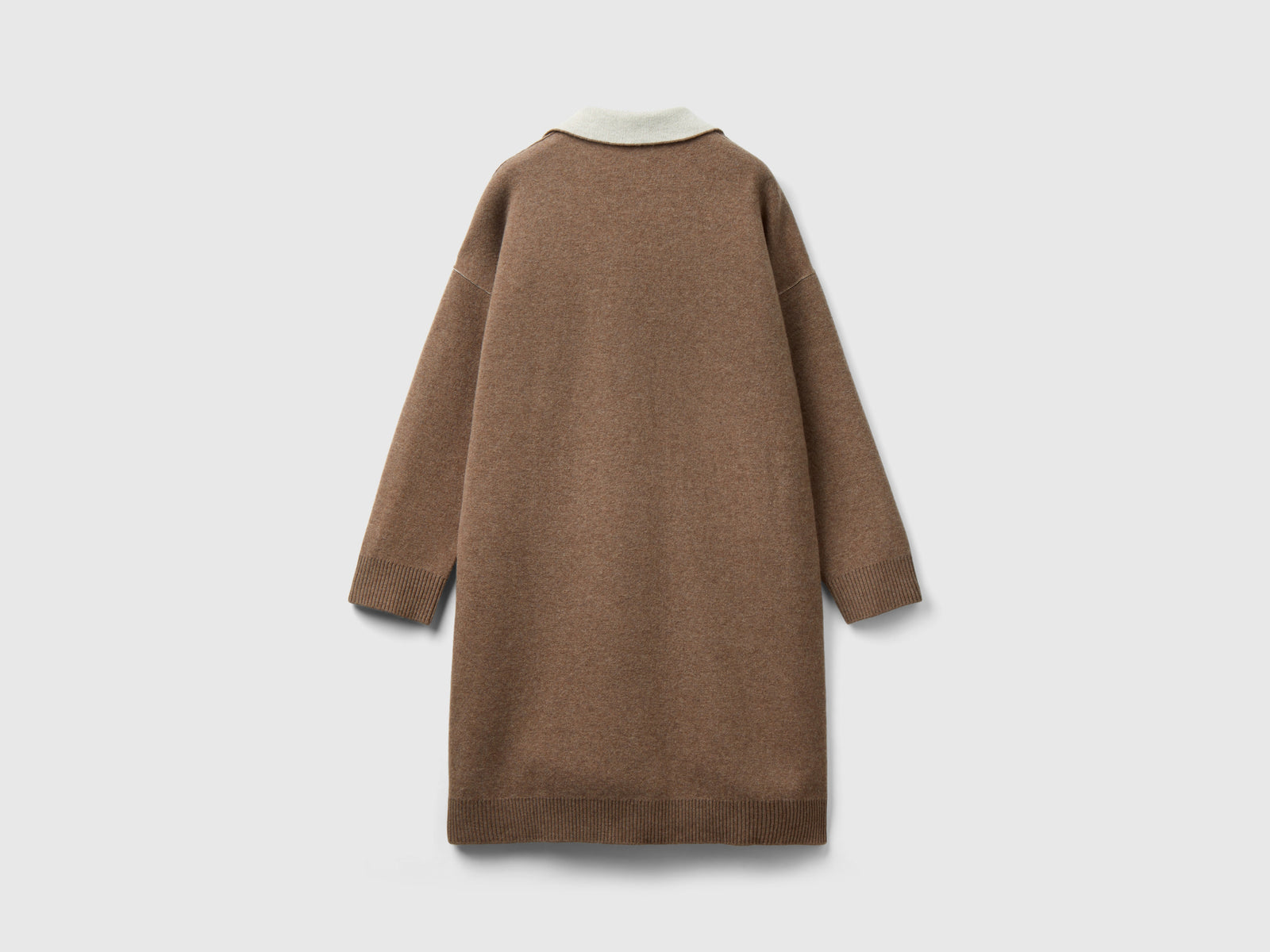 Cappotto reversibile in maglia da donna beige 2 | Benetton Outlet