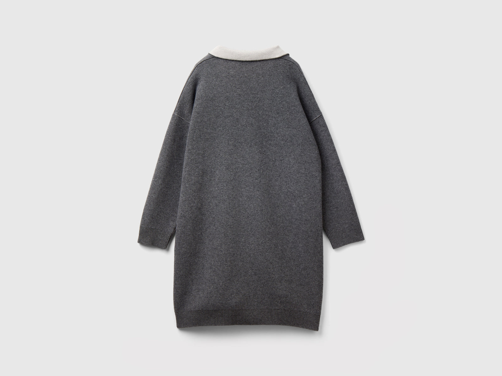 Cappotto reversibile in maglia da donna grigio 2 | Benetton Outlet