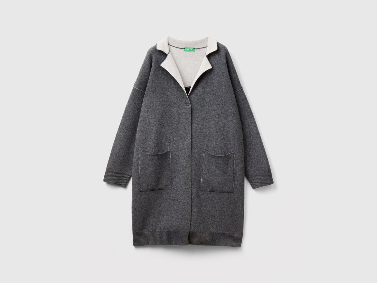 Cappotto reversibile in maglia