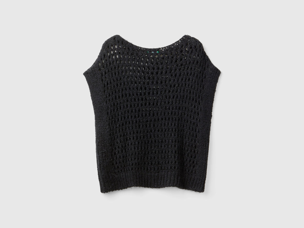 Gilet a rete con lurex