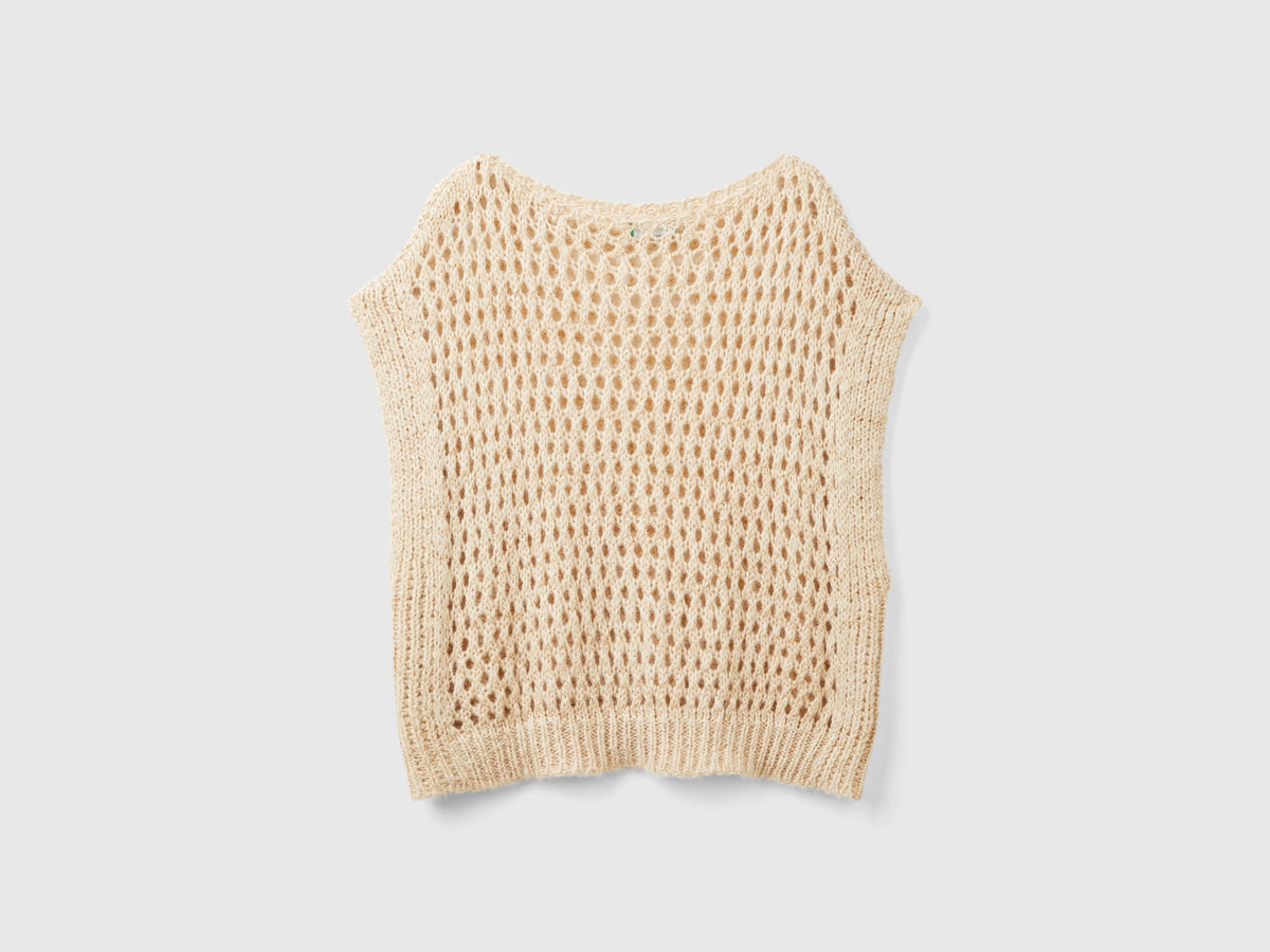 Gilet a rete con lurex