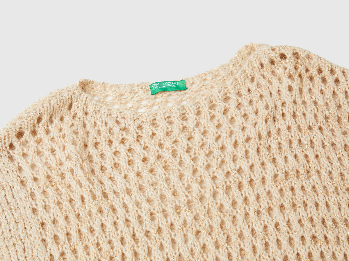 Gilet a rete con lurex