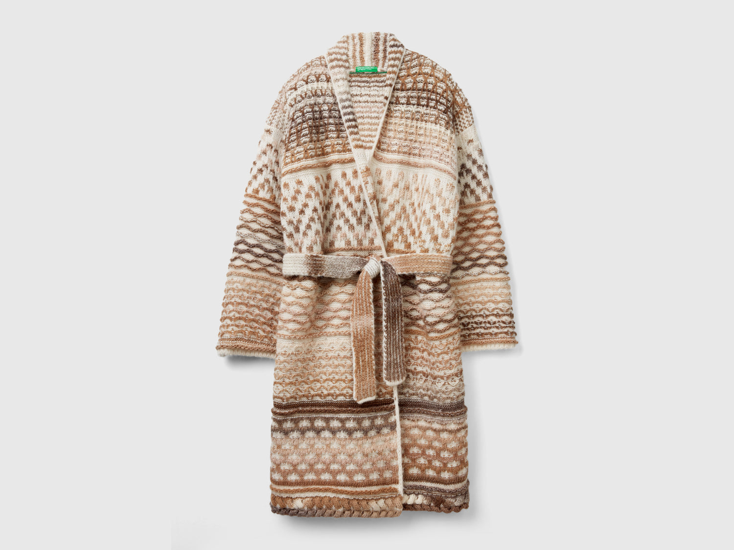 Cappotto in maglia da donna multi-color | Benetton Outlet