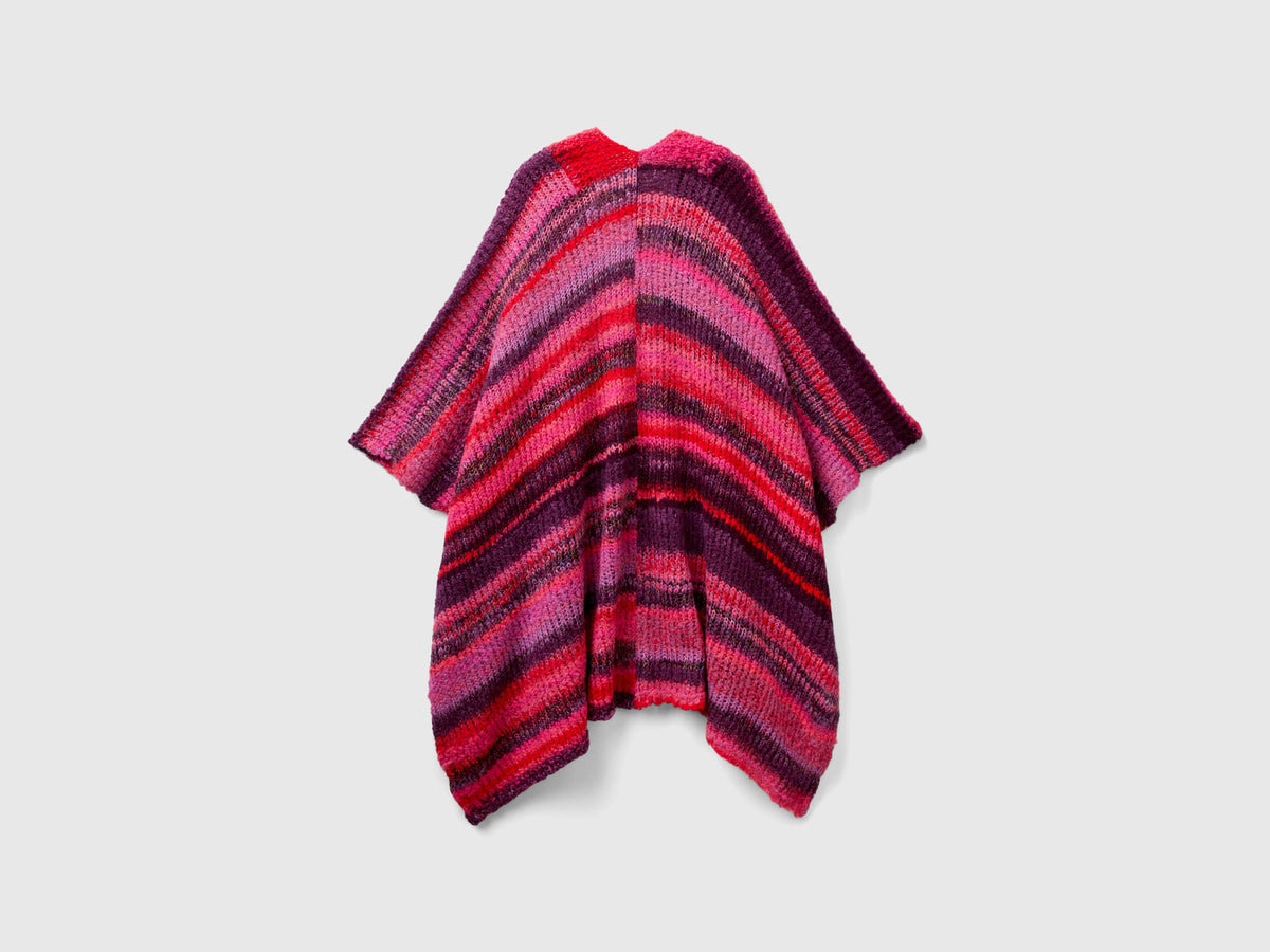 Poncho in misto lana