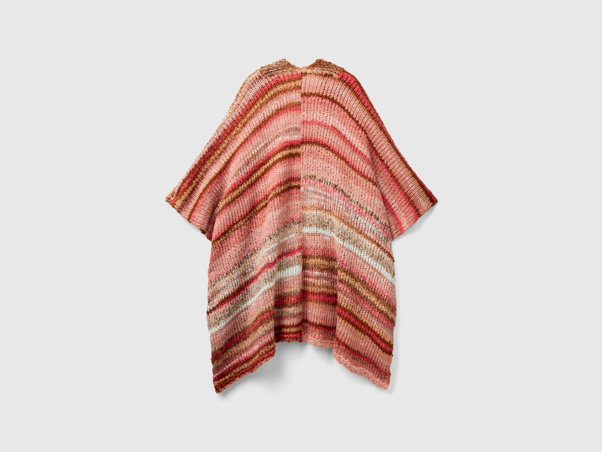 Poncho in misto lana
