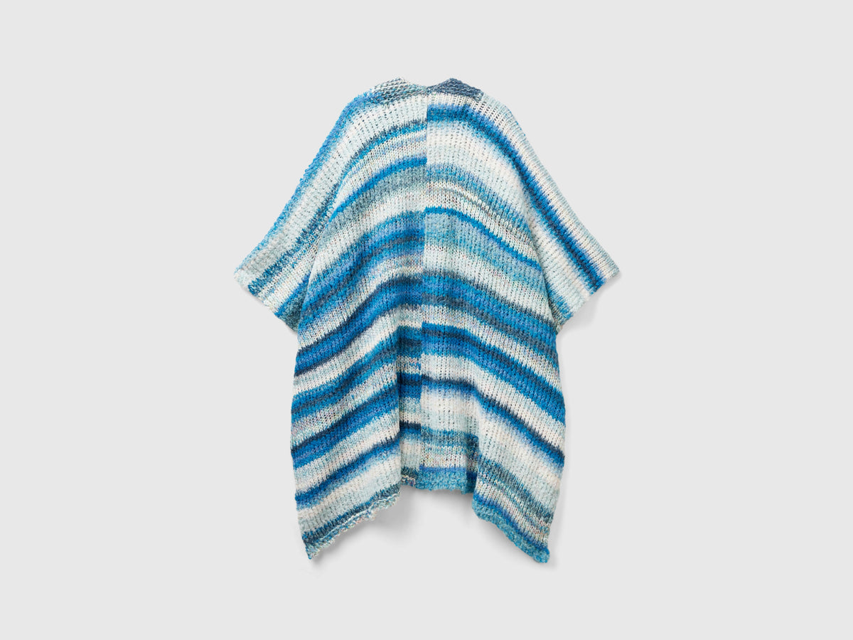 Poncho in misto lana