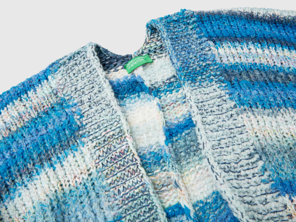 Poncho in misto lana
