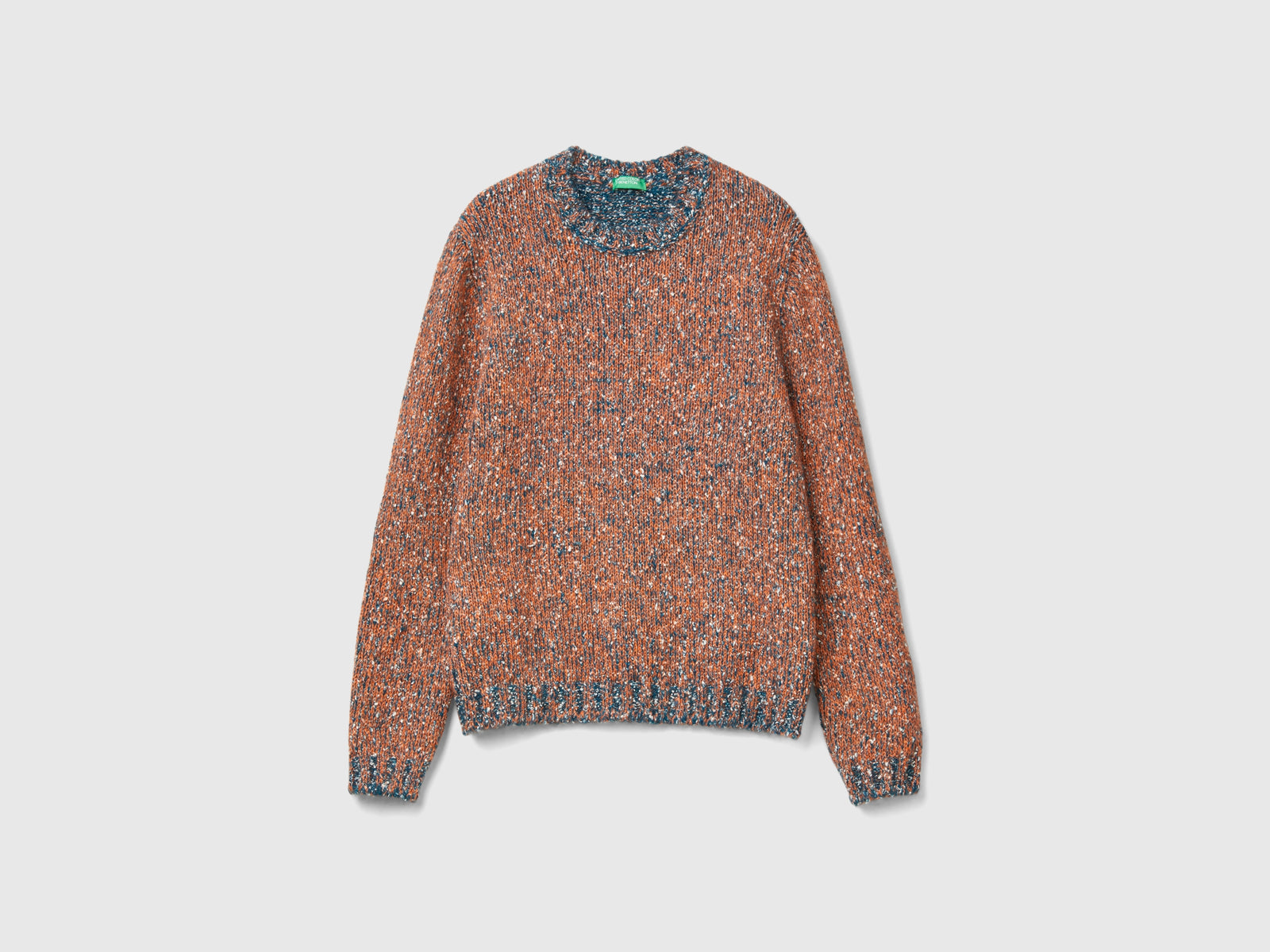 Maglia reversibile in misto mohair da uomo pesca | Benetton Outlet