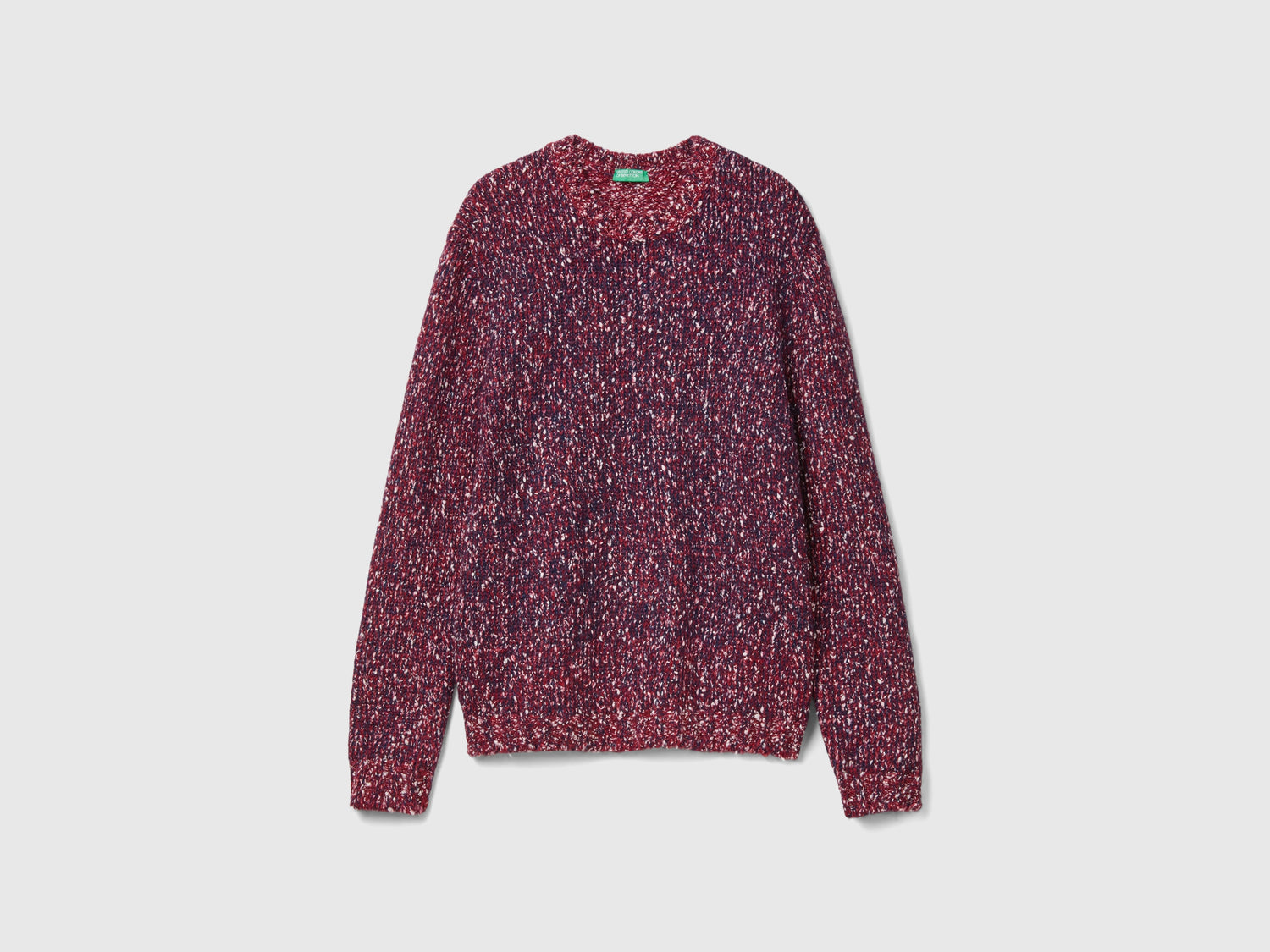 Maglia reversibile in misto mohair da uomo malva scuro | Benetton Outlet