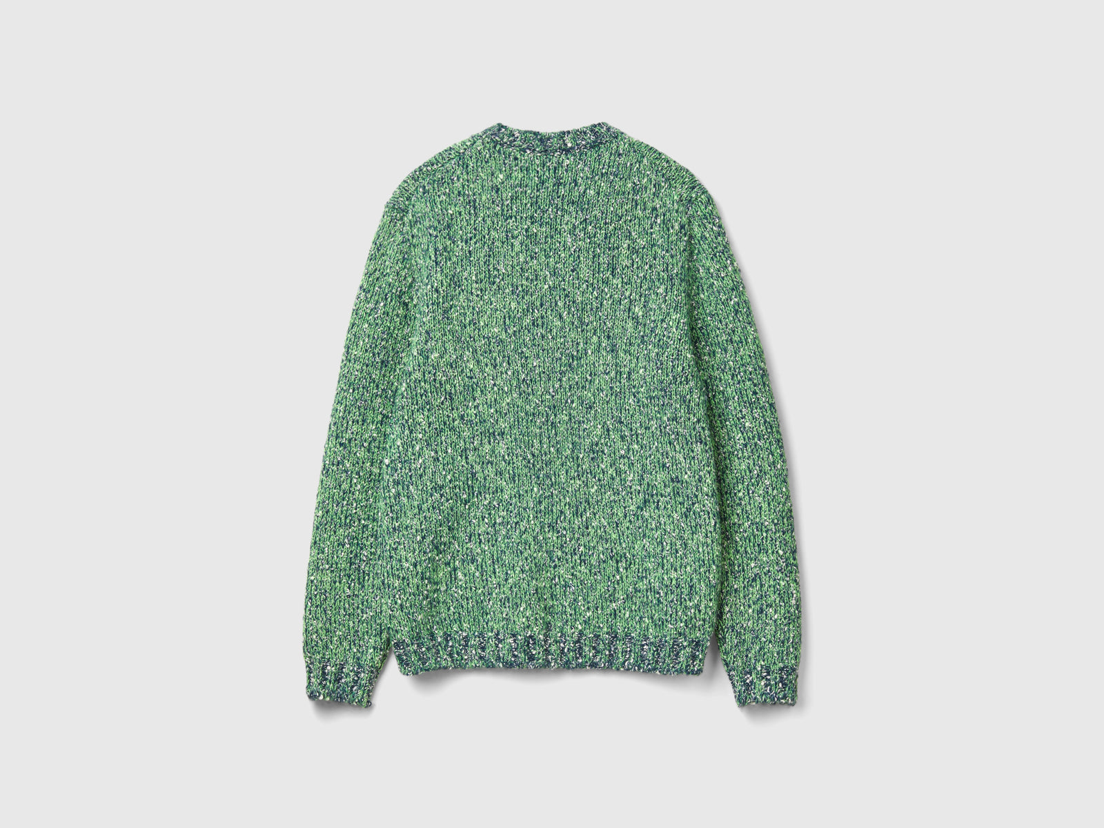 Maglia reversibile in misto mohair da uomo verde 2 | Benetton Outlet