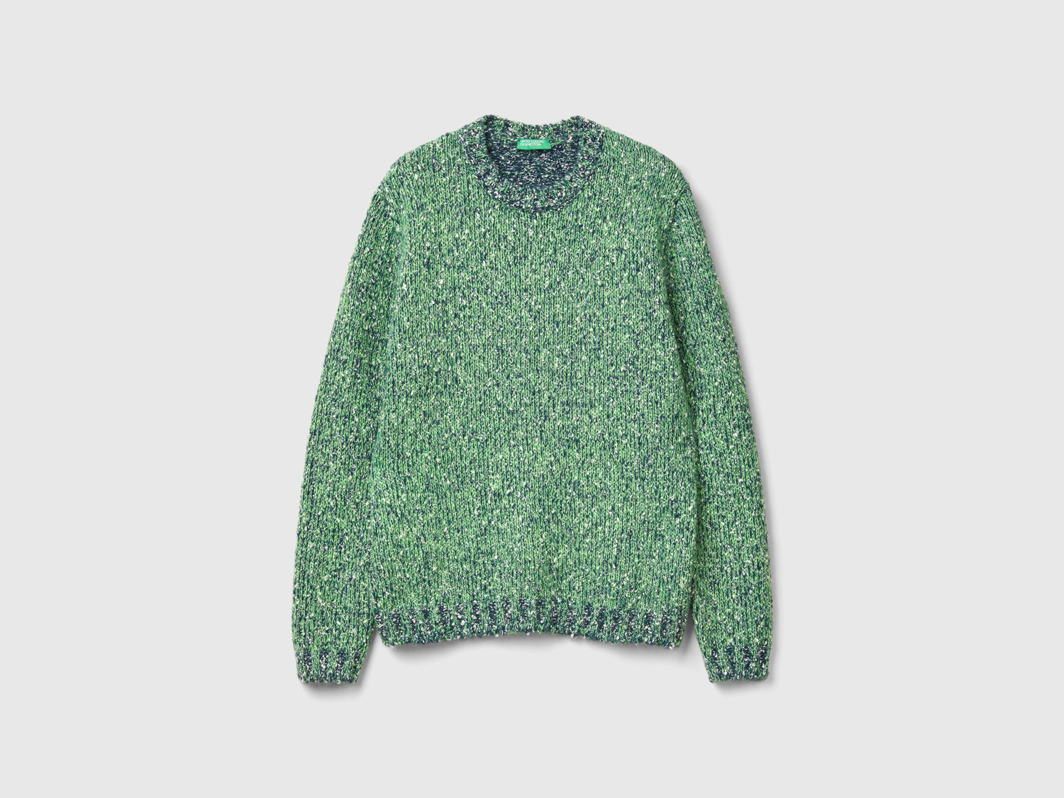 Maglia reversibile in misto mohair da uomo verde | Benetton Outlet