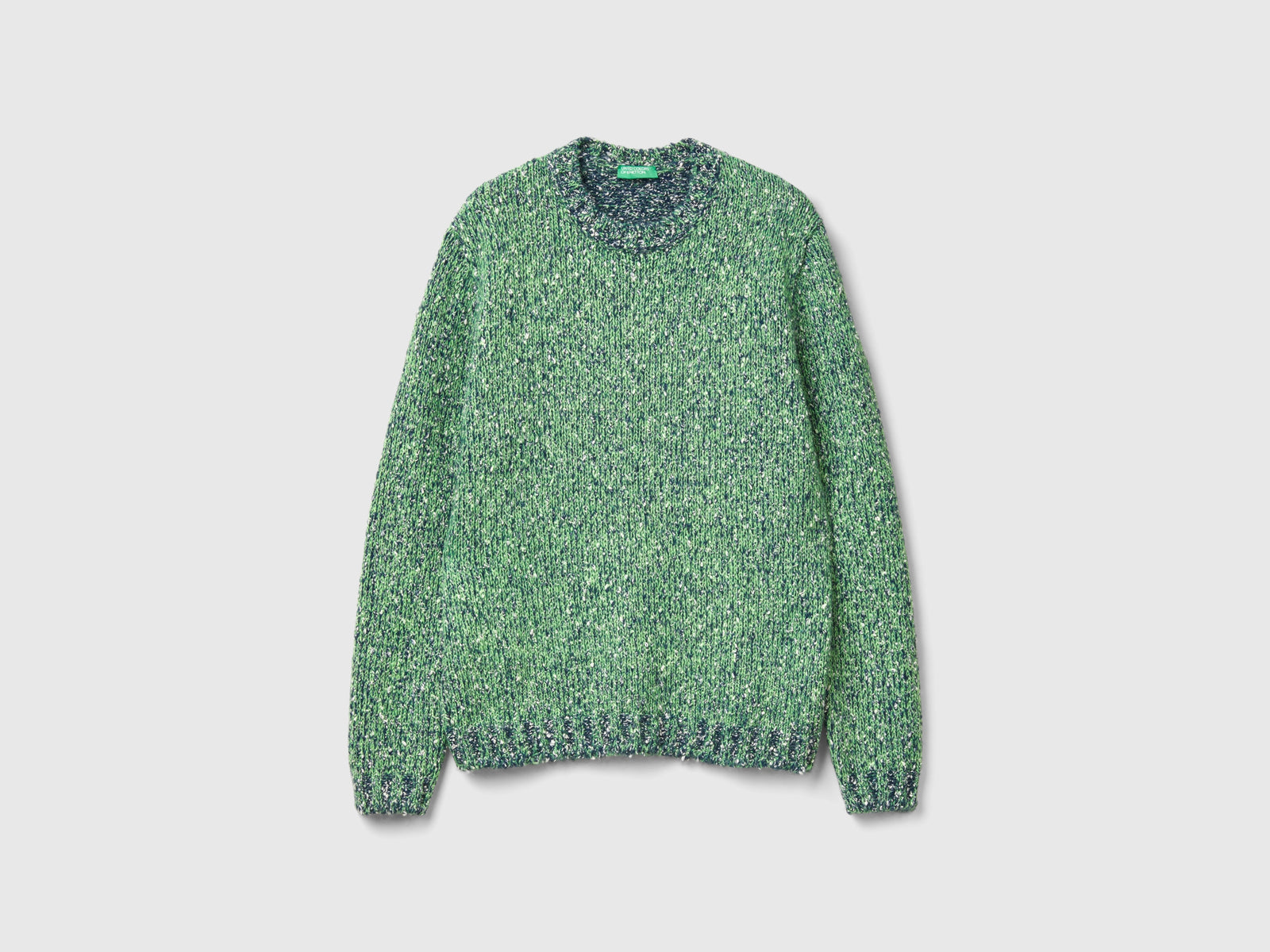 Maglia reversibile in misto mohair da uomo verde | Benetton Outlet