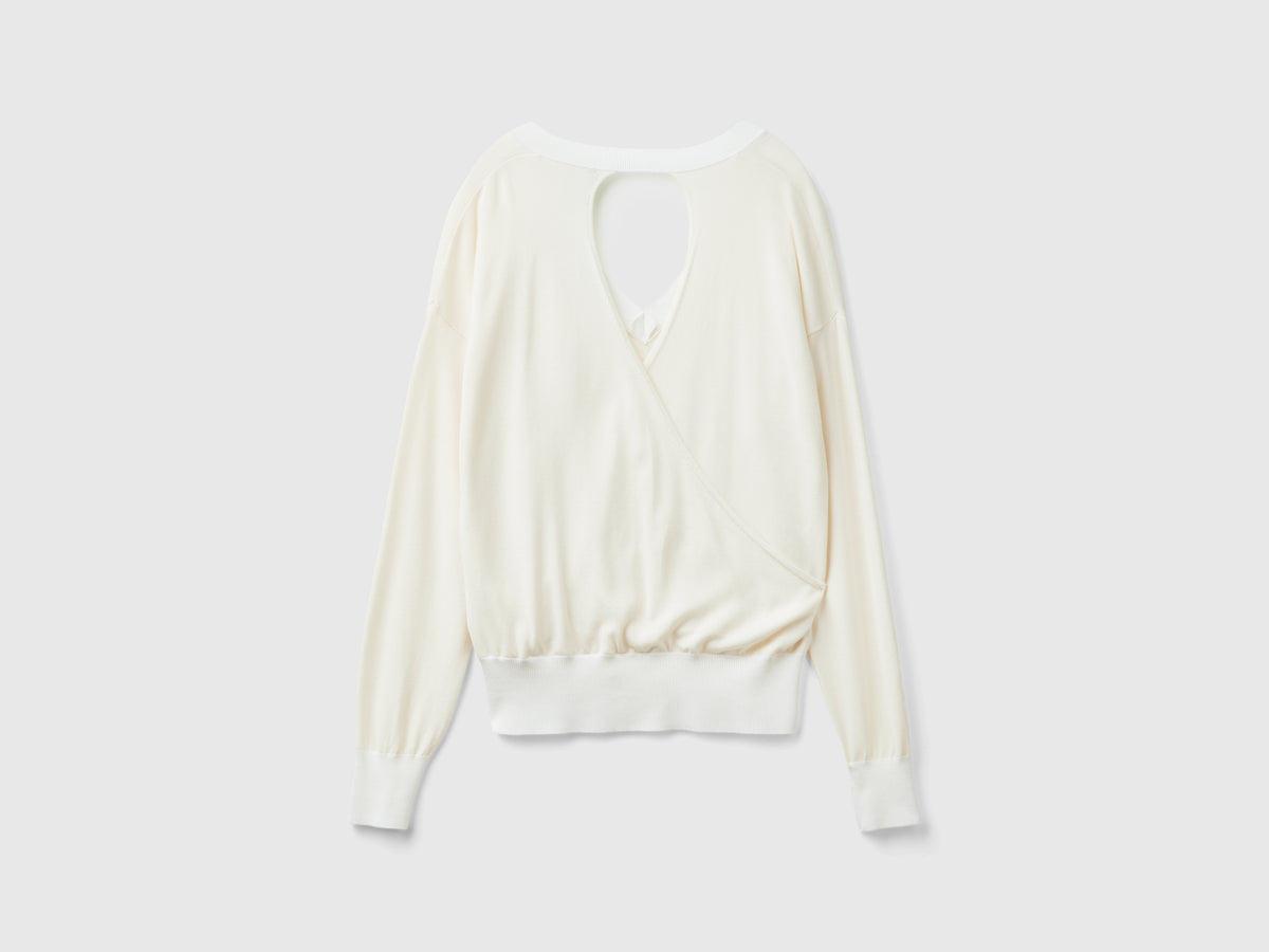 Sweater with open back