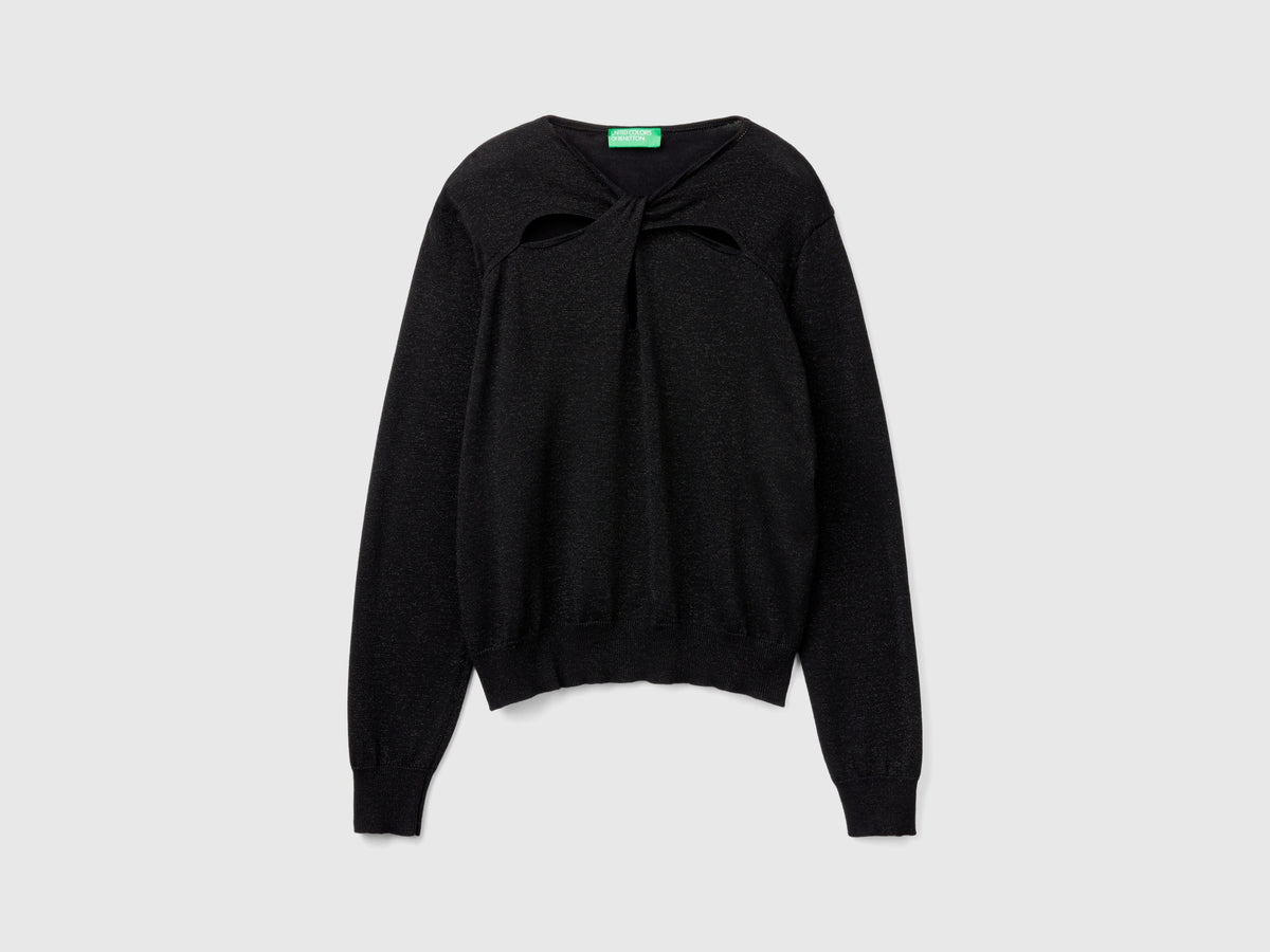 Maglia cut out con lurex