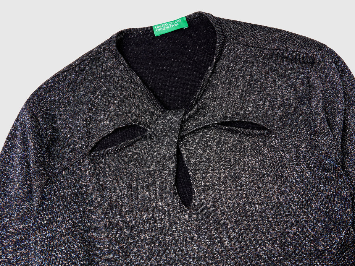 Maglia cut out con lurex