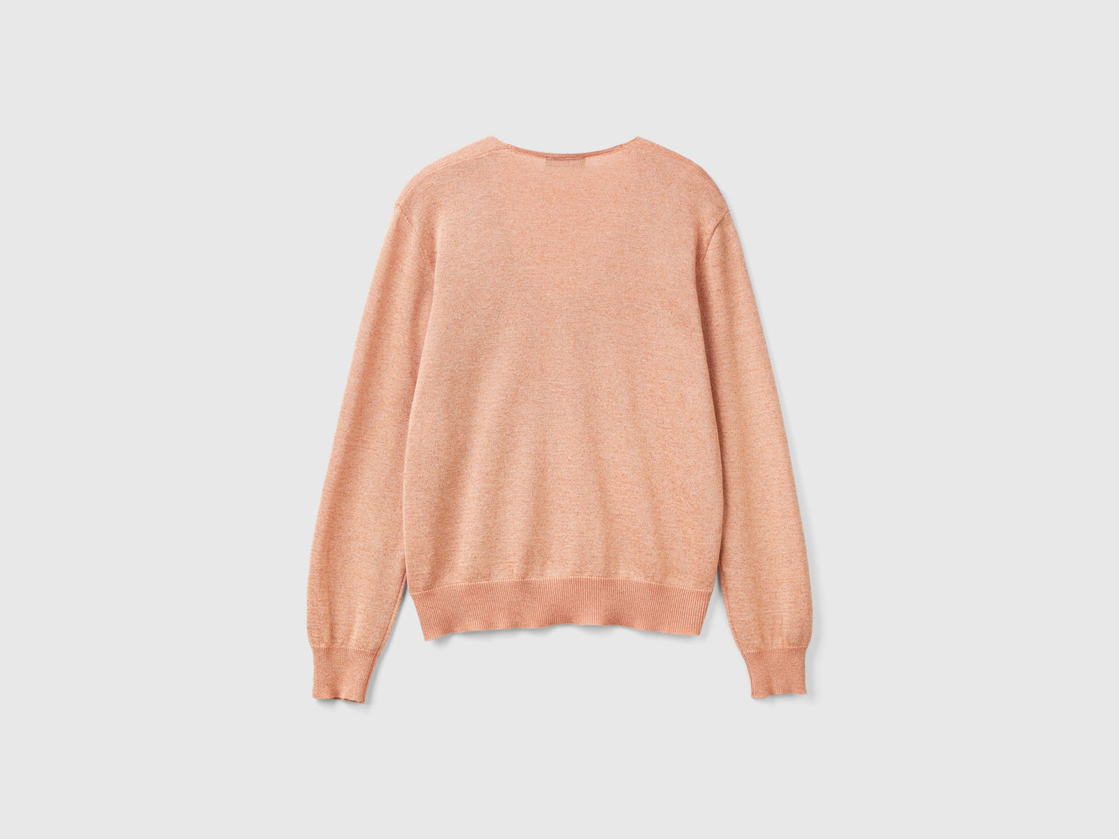 V-neck sweater with lurex da donna pesca 2 | Benetton Outlet