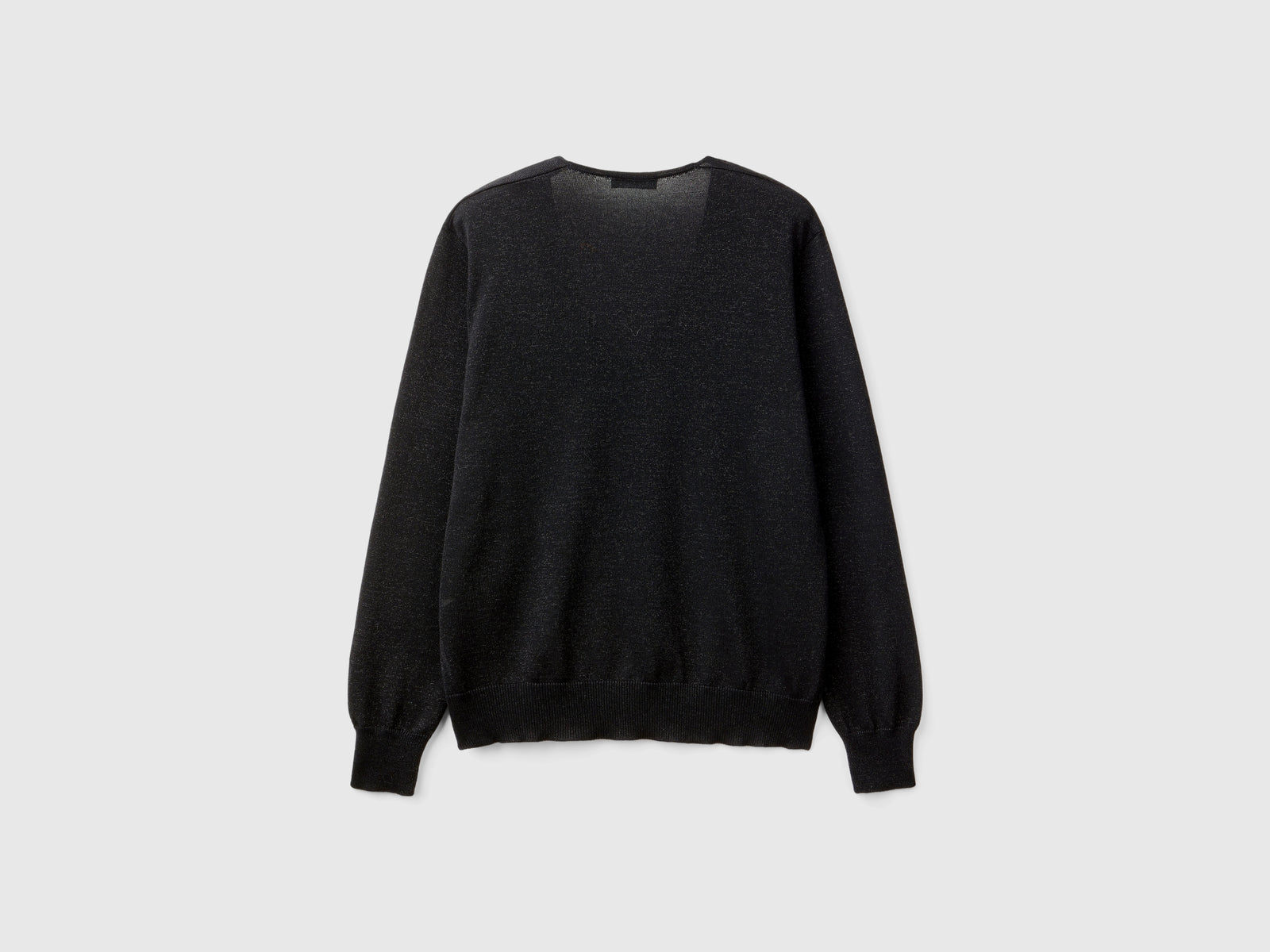 V-neck sweater with lurex da donna nero 2 | Benetton Outlet