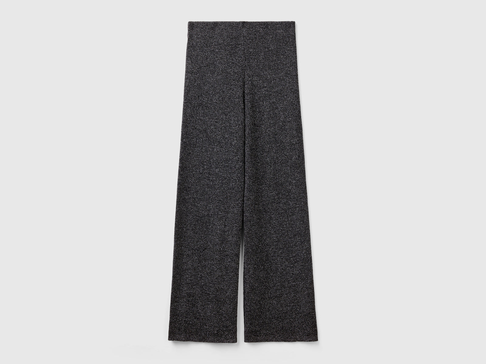 Pantalones palazzo con lurex da donna grigio scuro 2 | Benetton Outlet